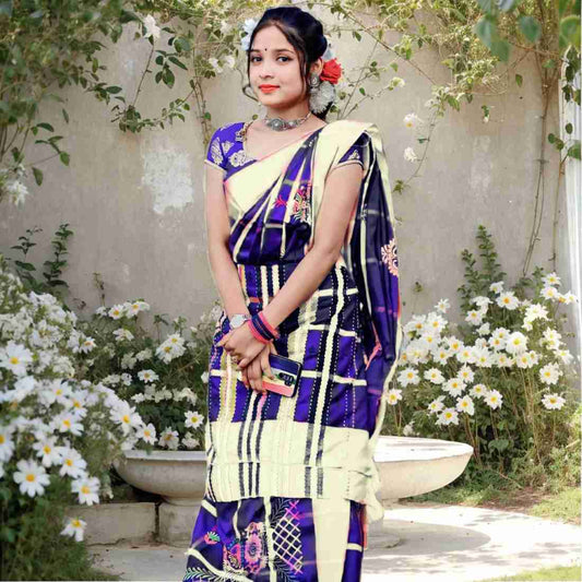 Pure Handloom Santali Panchi Saree – Ethnic & Graceful