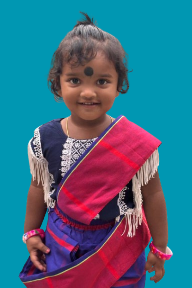 Ready-Made Panchi Saree for Little Ones (0-3 Years) – Cute & Comfortable